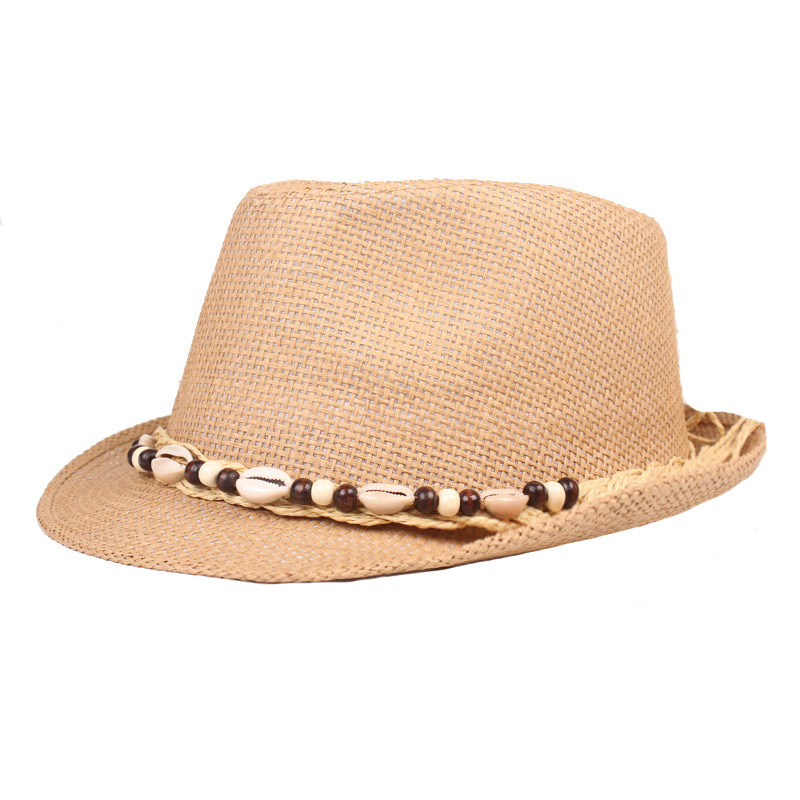 برنامه Mens Shell Beach Sun Straw Trilby Hat